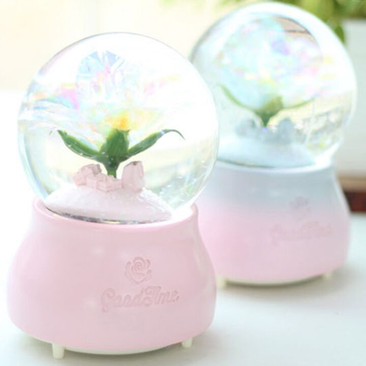 홀로그램 꽃 워터볼 오르골 (2type)