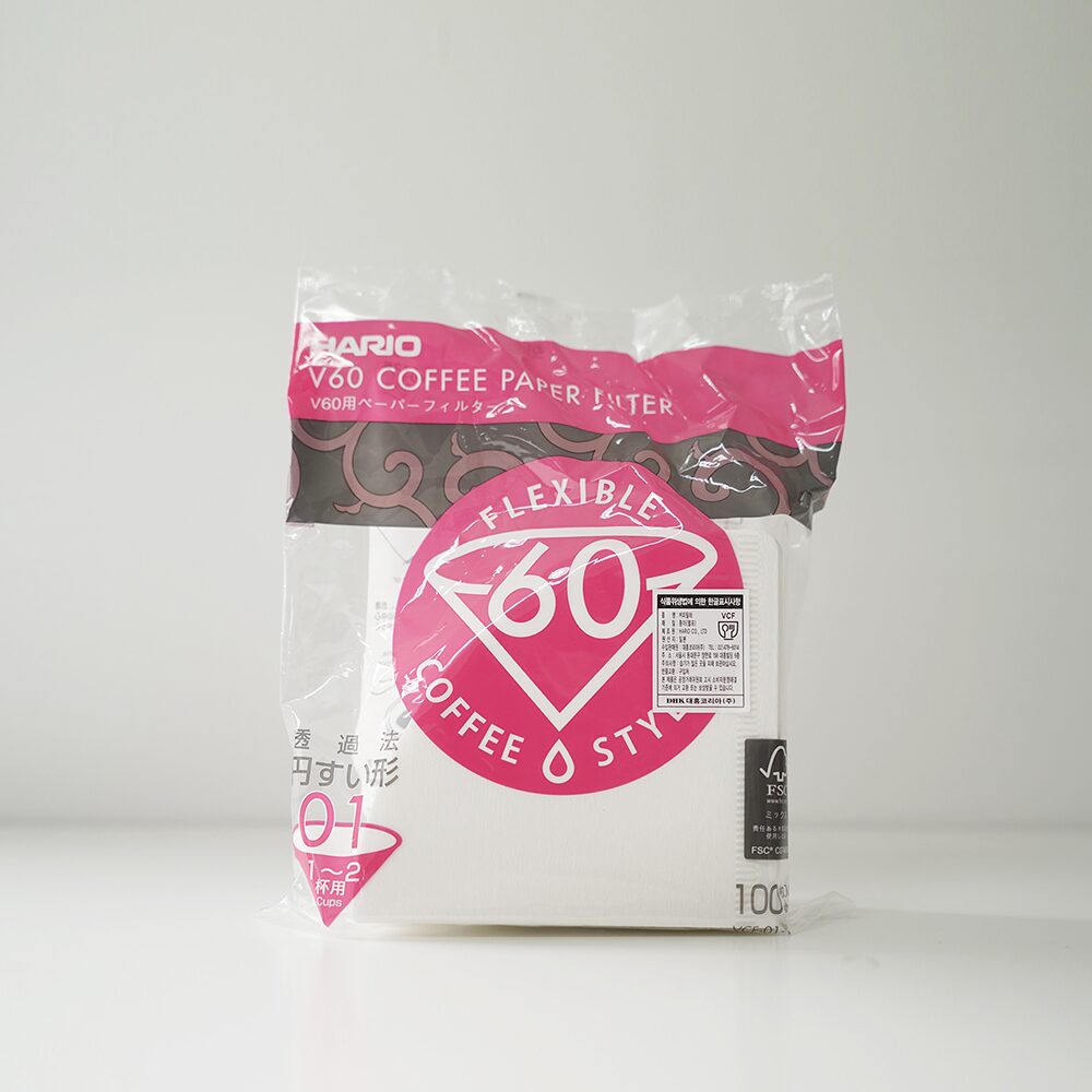 커피필터 여과지 VCF-01-100W 1~2인/100매(화이트)