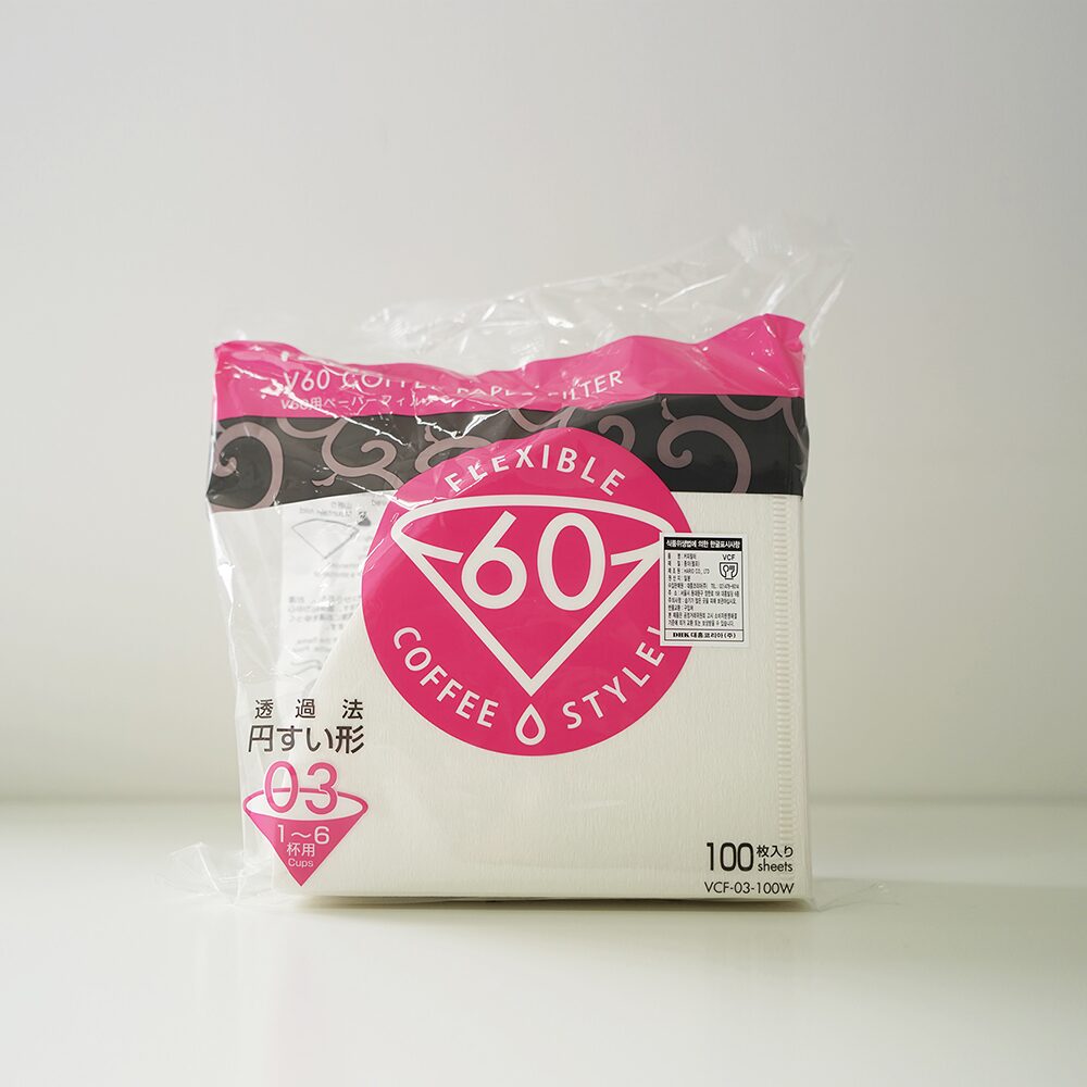 커피필터 여과지 VCF-03-100W 1~6인/100매(화이트)