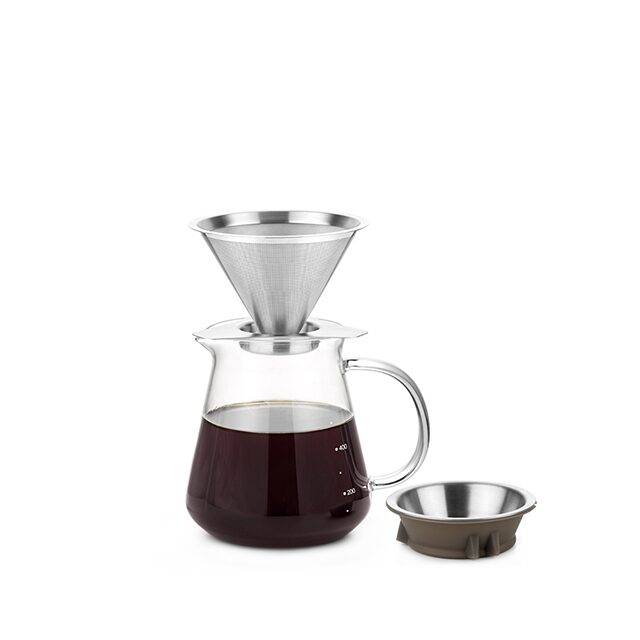 사마글라스 스텐 핸드드립 커피세트 600ml FT009