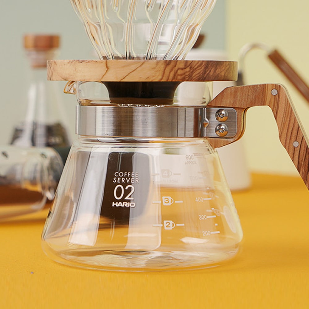 V60 커피 올리브우드 서버 1~4인 VCWN-60-OV