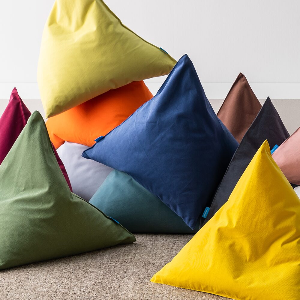 301C 빈백 삼각 쿠션 코튼