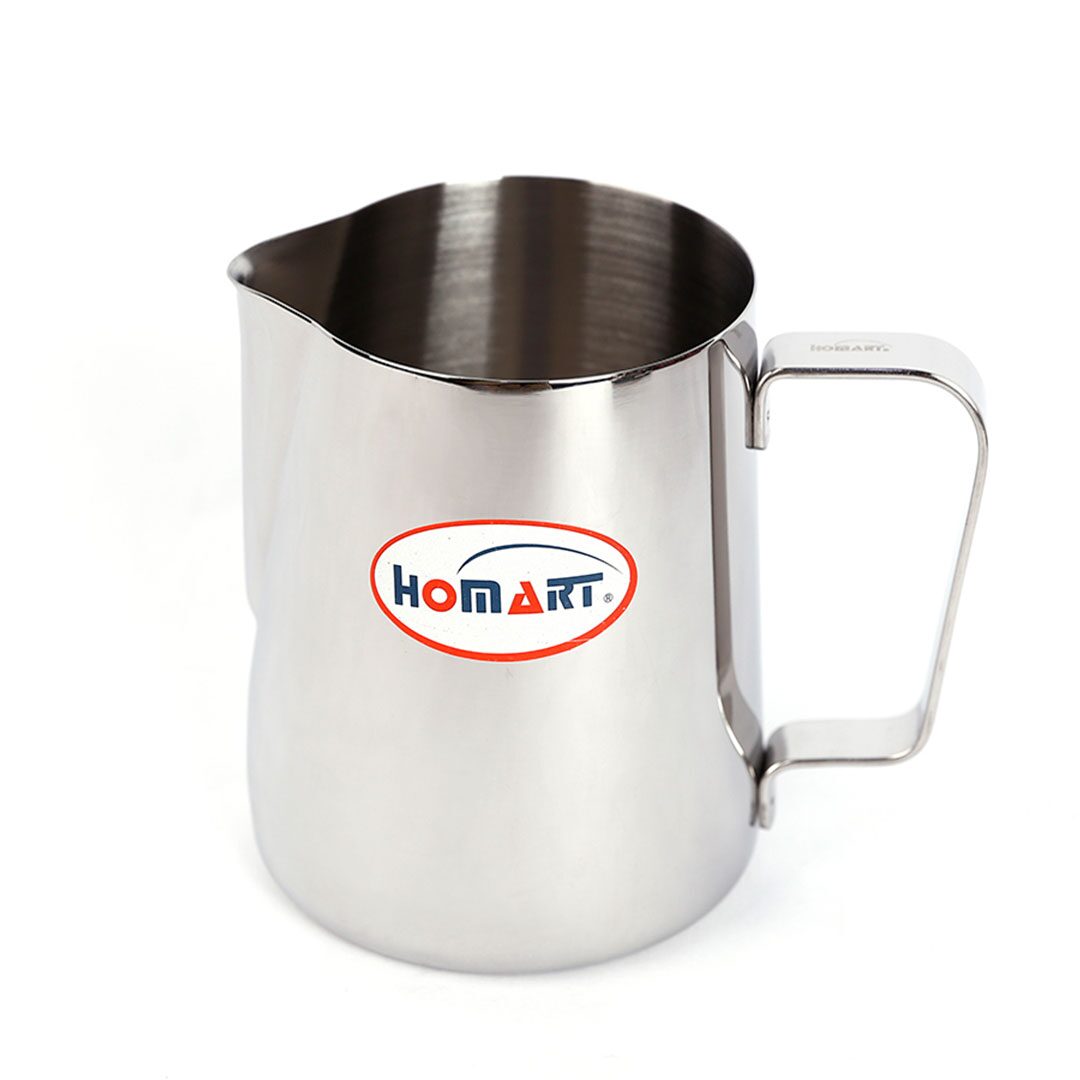 스텐 수동 카페 라떼 우유 거품기 밀크저그_실버 스팀피쳐 1000ml