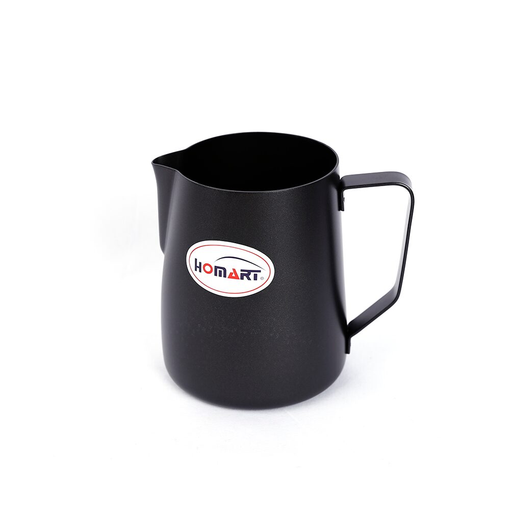 스텐 수동 카페 라떼 우유 거품기 밀크저그_블랙 스팀피쳐 1000ml