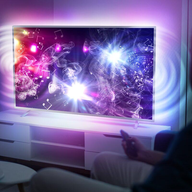 유선 LED RGB 컬러뮤직 라인 무드등 조명(리모컨형)_2sizes
