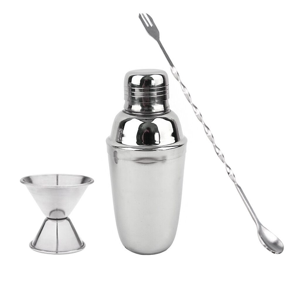 스텐 칵테일 쉐이커 300ml (쉐이커+지거+바스푼 세트)