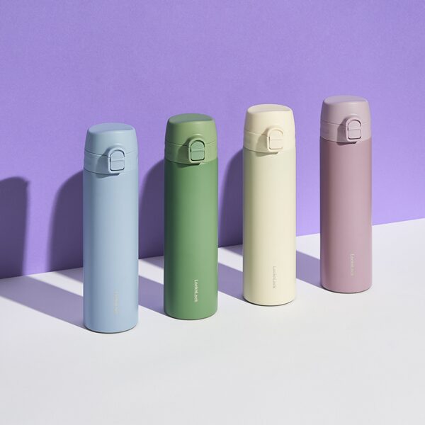 슬림핏 원터치 텀블러 400ml (아이보리/바이올렛/블루/그린)