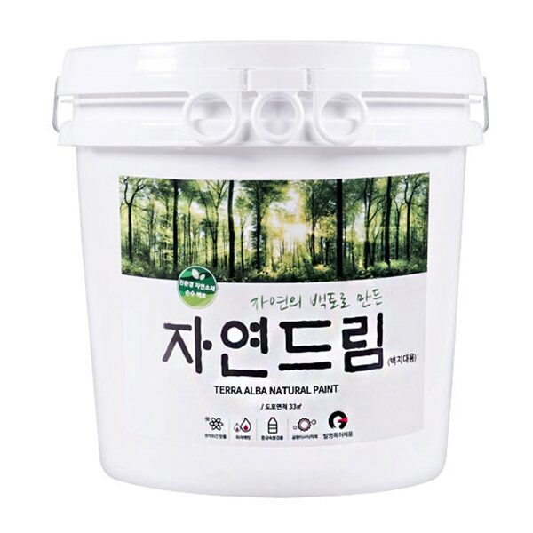 바르는 친환경벽지 백토페인트 자연드림 1kg~20kg