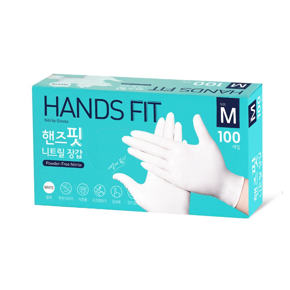 핸즈핏 오리지널 니트릴장갑 100매(5color/3size)