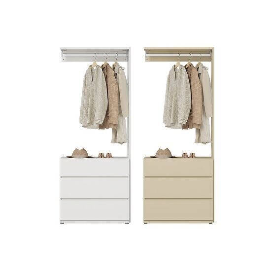 스테이 드레스룸 82cm 연결형_3단서랍형 2colors