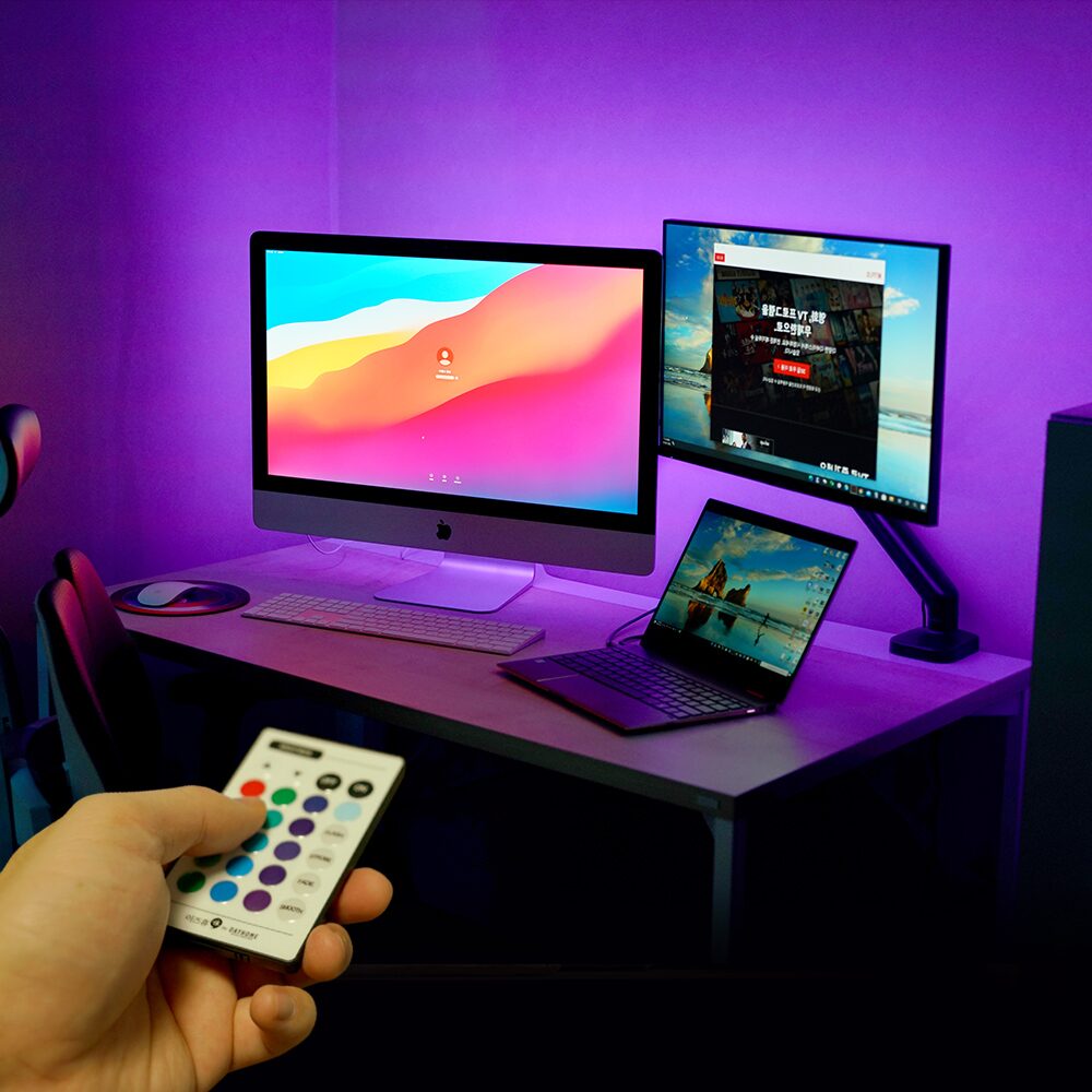DIY 간접조명 RGB 풀컬러 LED 무드등 PC방 모니터 간접등 전구 붙이는 조명 5종