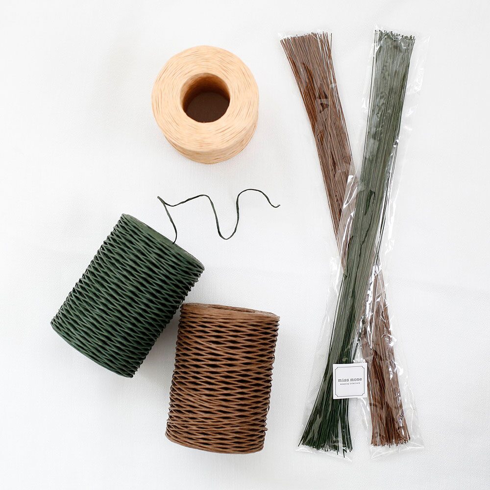 플라워 지철사 꽃철사 바인드 와이어 꽃다발 리스 DIY 5type