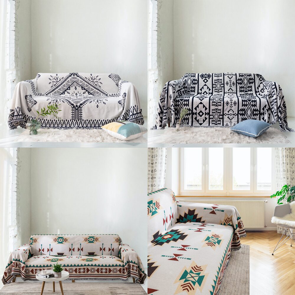 양면 소파커버 캠핑 블랭킷 러그 담요 테이블보 4size 3colors