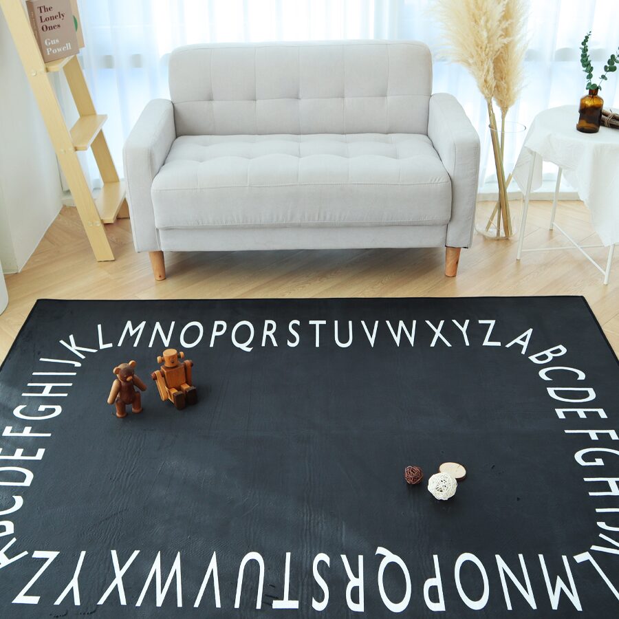알파벳 극세사 사각 러그 카페트 2size/2color