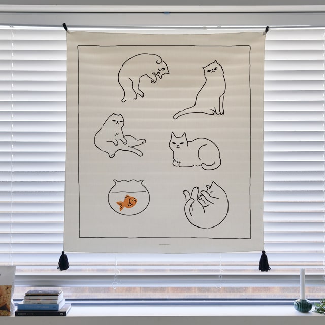 일러스트 패브릭 포스터 / 가리개 커튼_cats 01