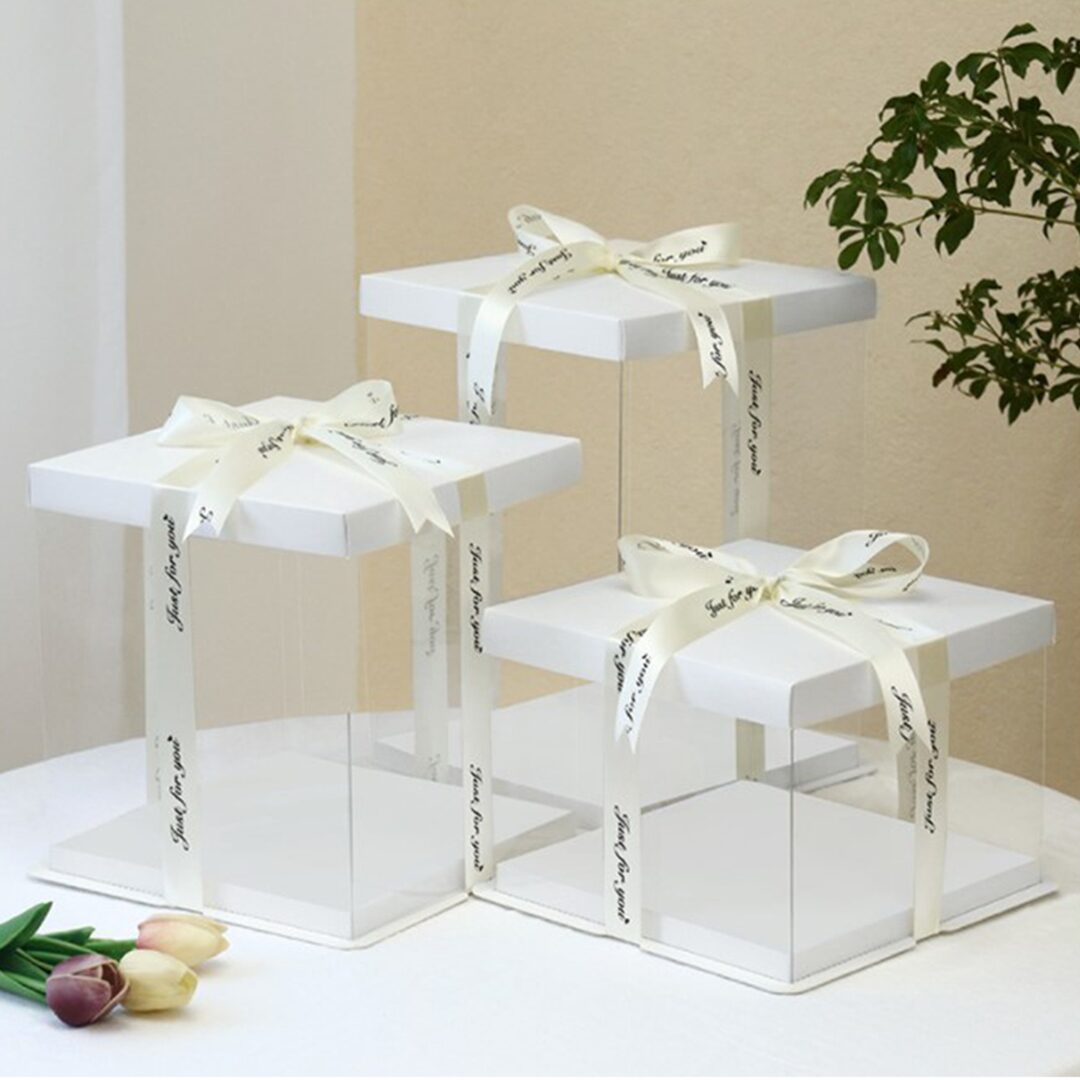 투명 케이크 선물 상자 포장 박스 6size