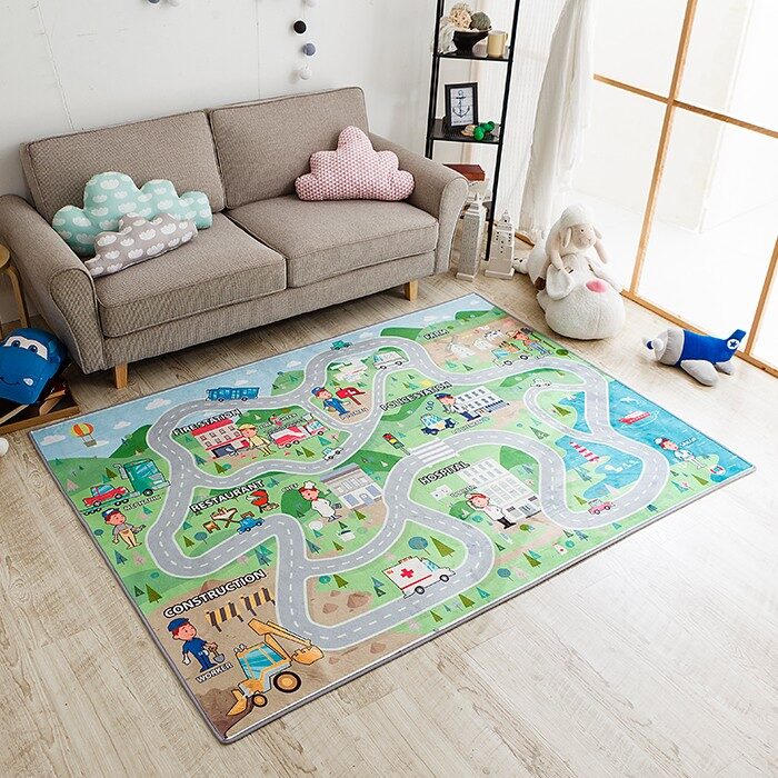 KC인증/ 국내생산 도로매트 타운 유아동 놀이매트 (2size)