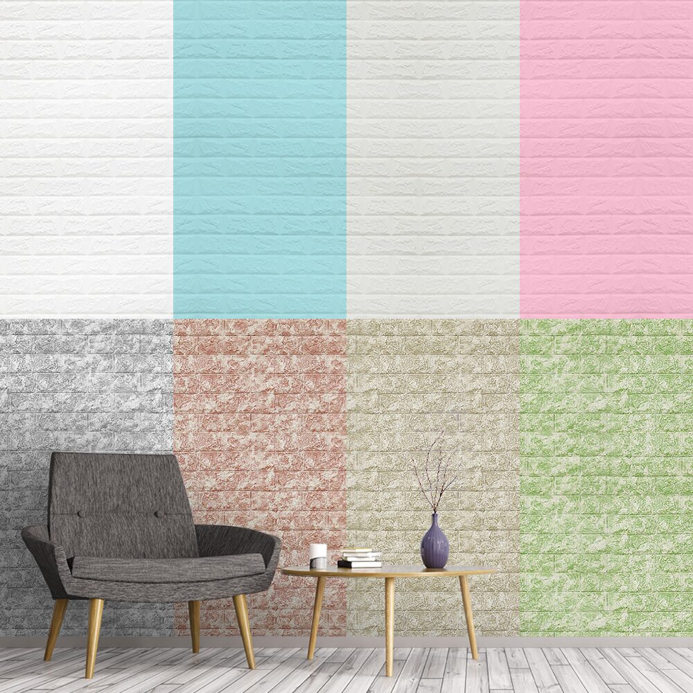 [1+1] 접착식 폼블럭 벽지 8colors / 인테리어 단열 벽지 시트지 보온재 단열재