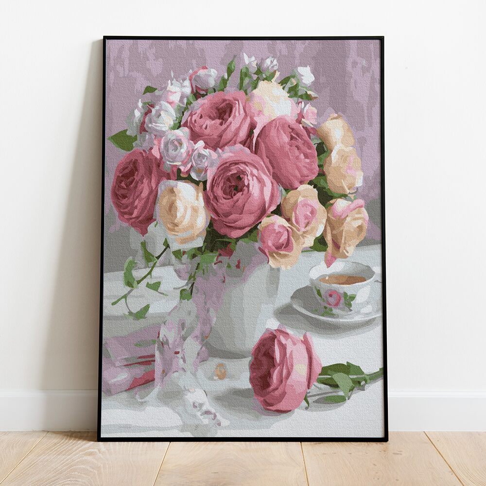 DIY 명화그리기 장미와 찻잔 40x50cm