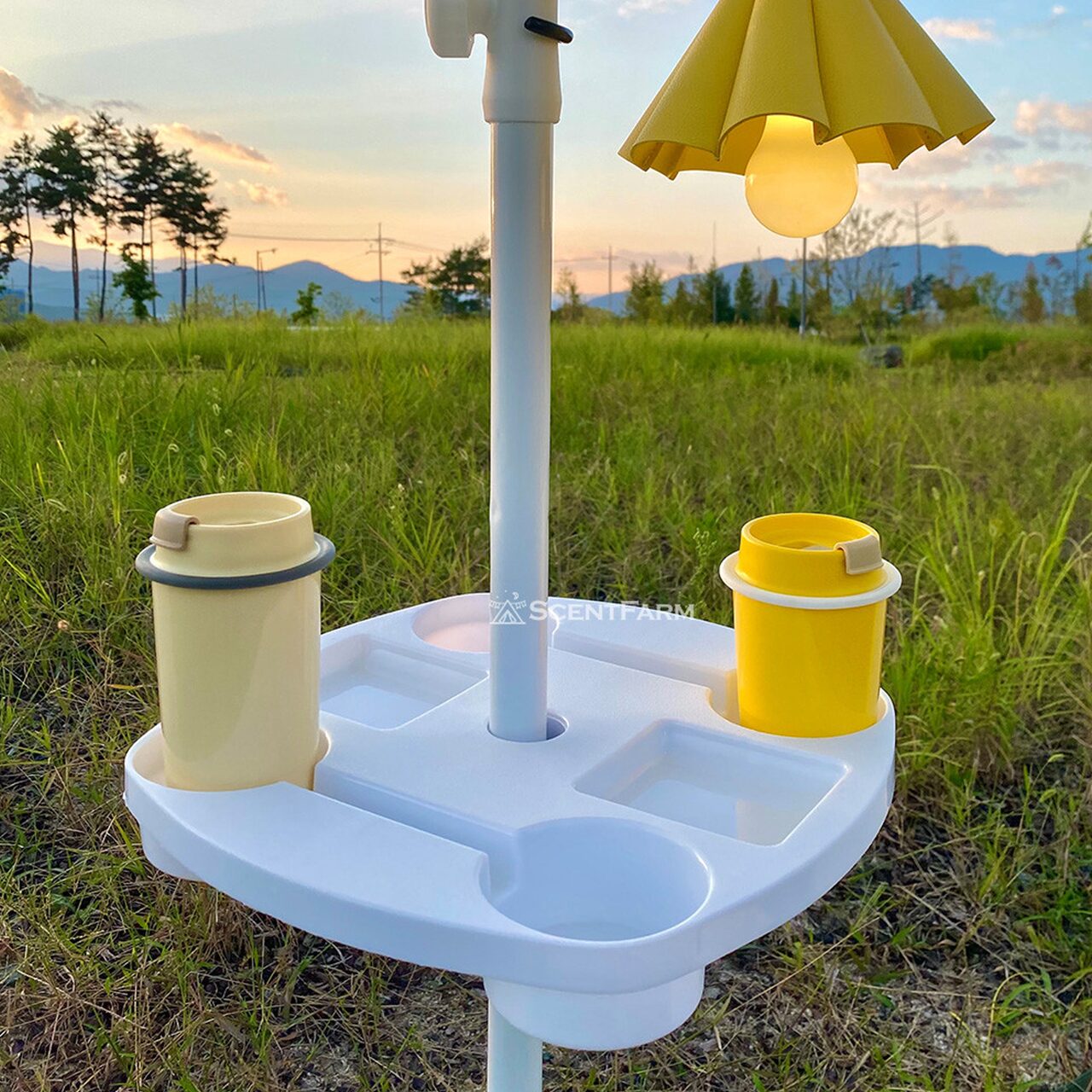 파라솔 트레이 컵홀더 이케아 간이테이블