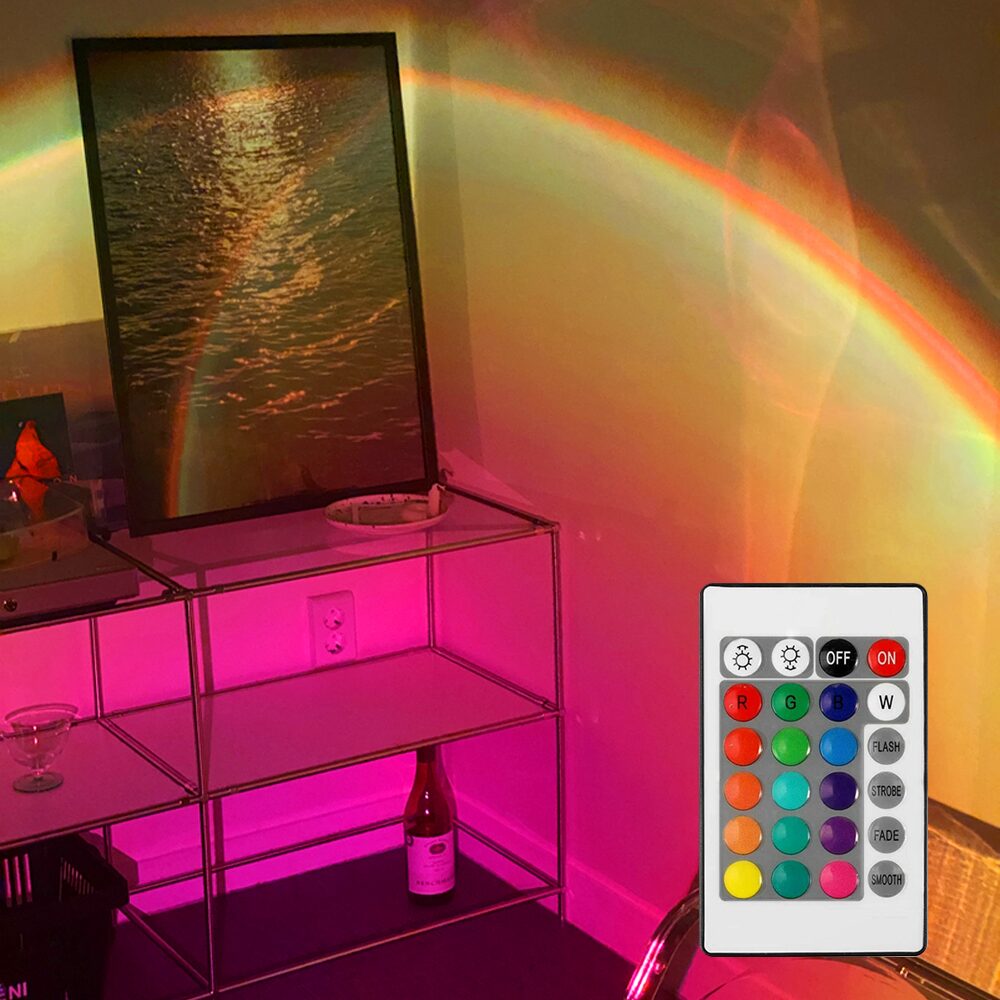 16가지 색상변경! 노을 석양 선셋 감성 RGB 무드등 오로라 조명 (리모컨/밝기조절)