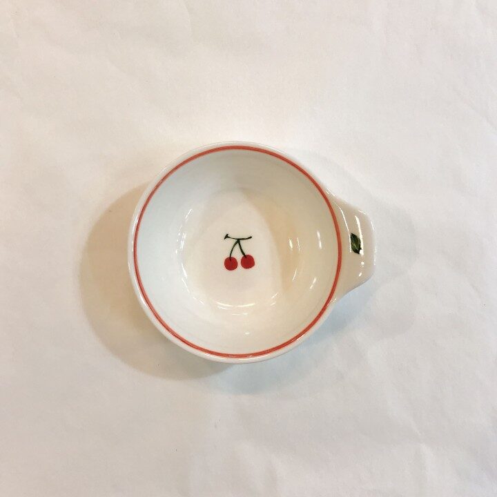 체리 원형 손잡이 앞접시