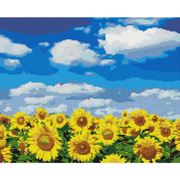 청명한 해바라기 (캔버스형) 보석십자수 40x50