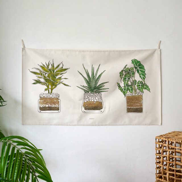 pot plants 와이드 대형 패브릭포스터 / 식물 가로 창문 가리개커튼(2size)