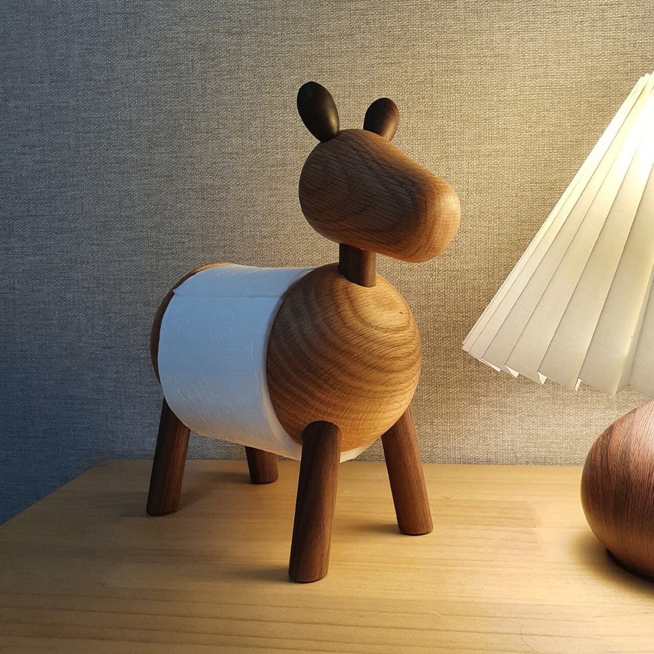 동키마리 호두나무 강아지 휴지걸이
