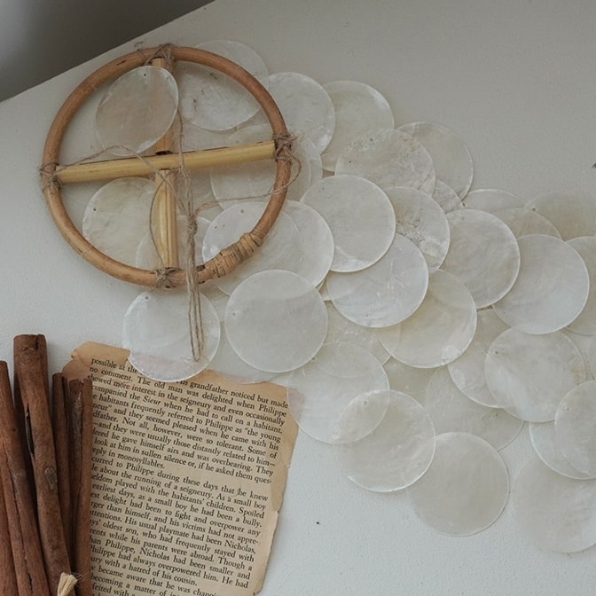인테리어 소품 썬캐쳐 자개모빌 만들기 DIY 키트 펜치 오링반지 패키지