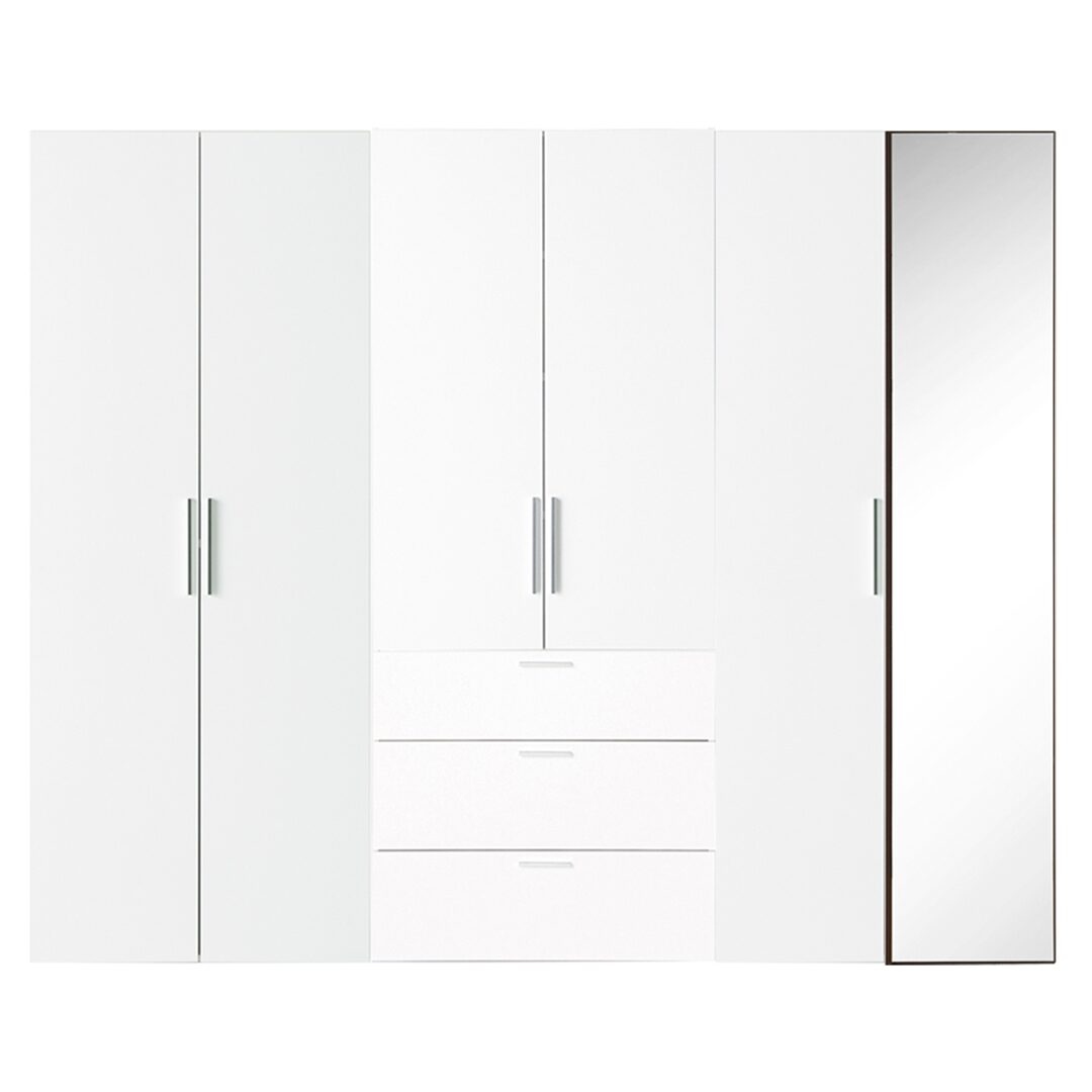 [오늘의집 단독] 샘베딩 베이직 거울옷장세트 240cm(높이194cm) 서랍형