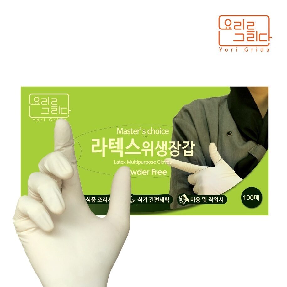 식품용 라텍스장갑 100매(3size)