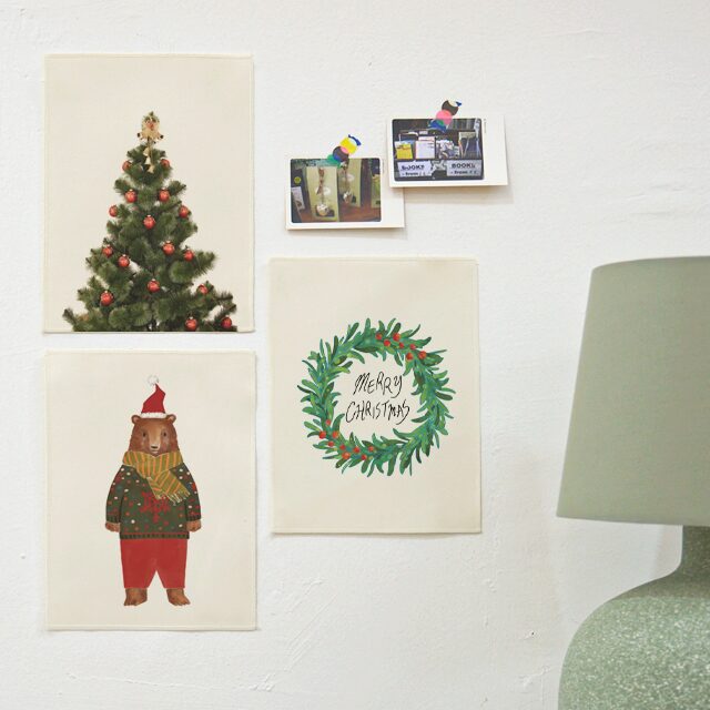 christmas set B 크리스마스 미니 포스터 패브릭 포스터 (4종세트)