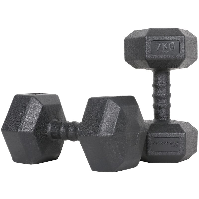 맨즈 육각 아령 7kg 2개 세트 덤벨 헬스