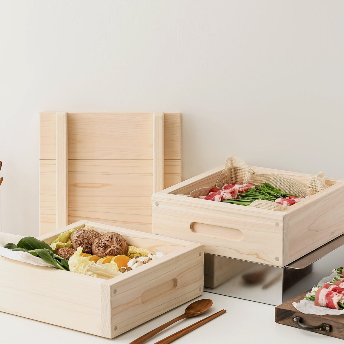 장인이 만든 명품 소복이 편백나무 찜기 2단 풀세트