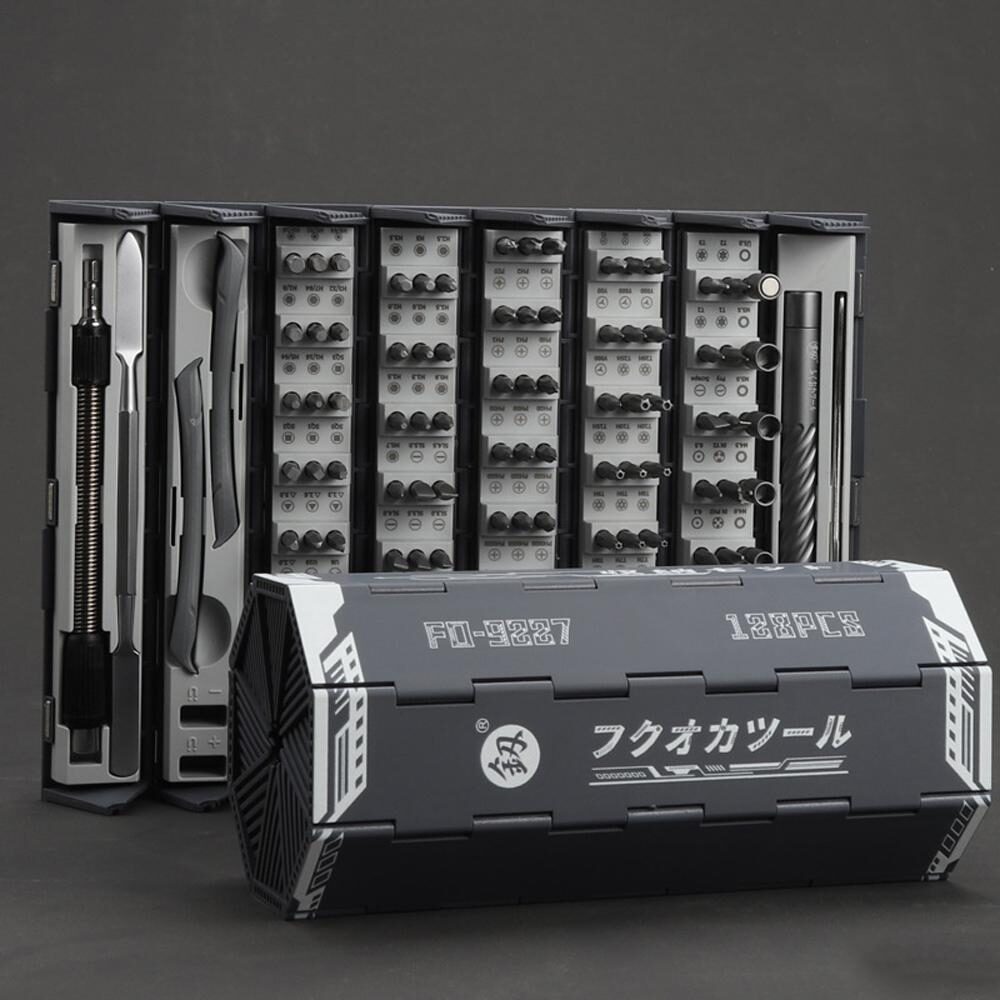 [해외] 원통 정밀 드라이버 세트 자가수리키트 십자일자육각