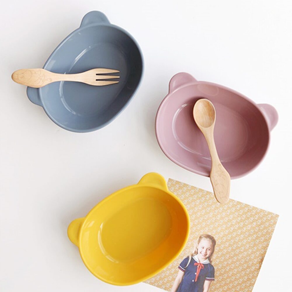 파스텔 실리콘 어린이 접시(3color)