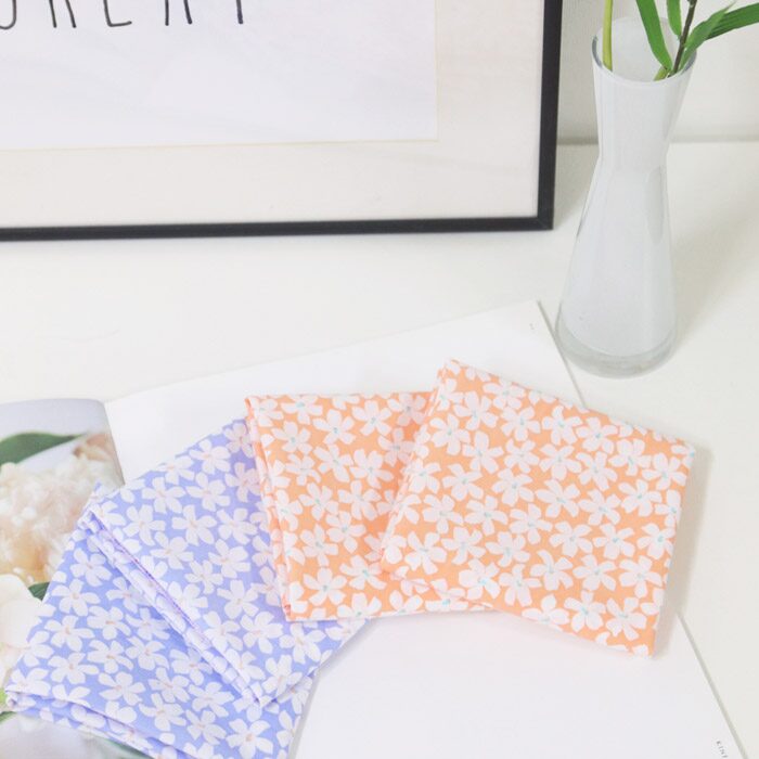 메리플라워 60수 순면 데일리 손수건 2color