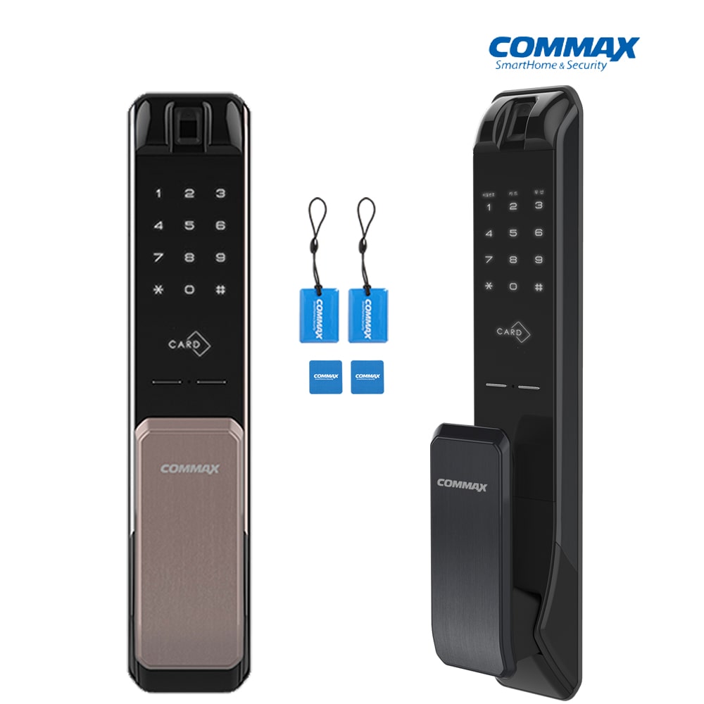 코맥스 CDL-240P 지문인식 푸시풀도어락 디지털도어락 카드키형 주키 (자가설치)