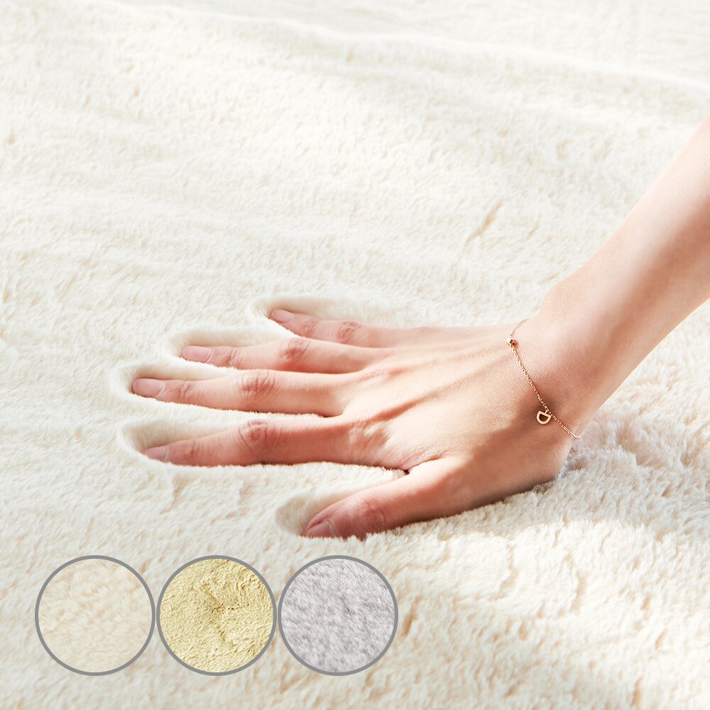 인조 토끼털 장모 러그 5size/3color 사각