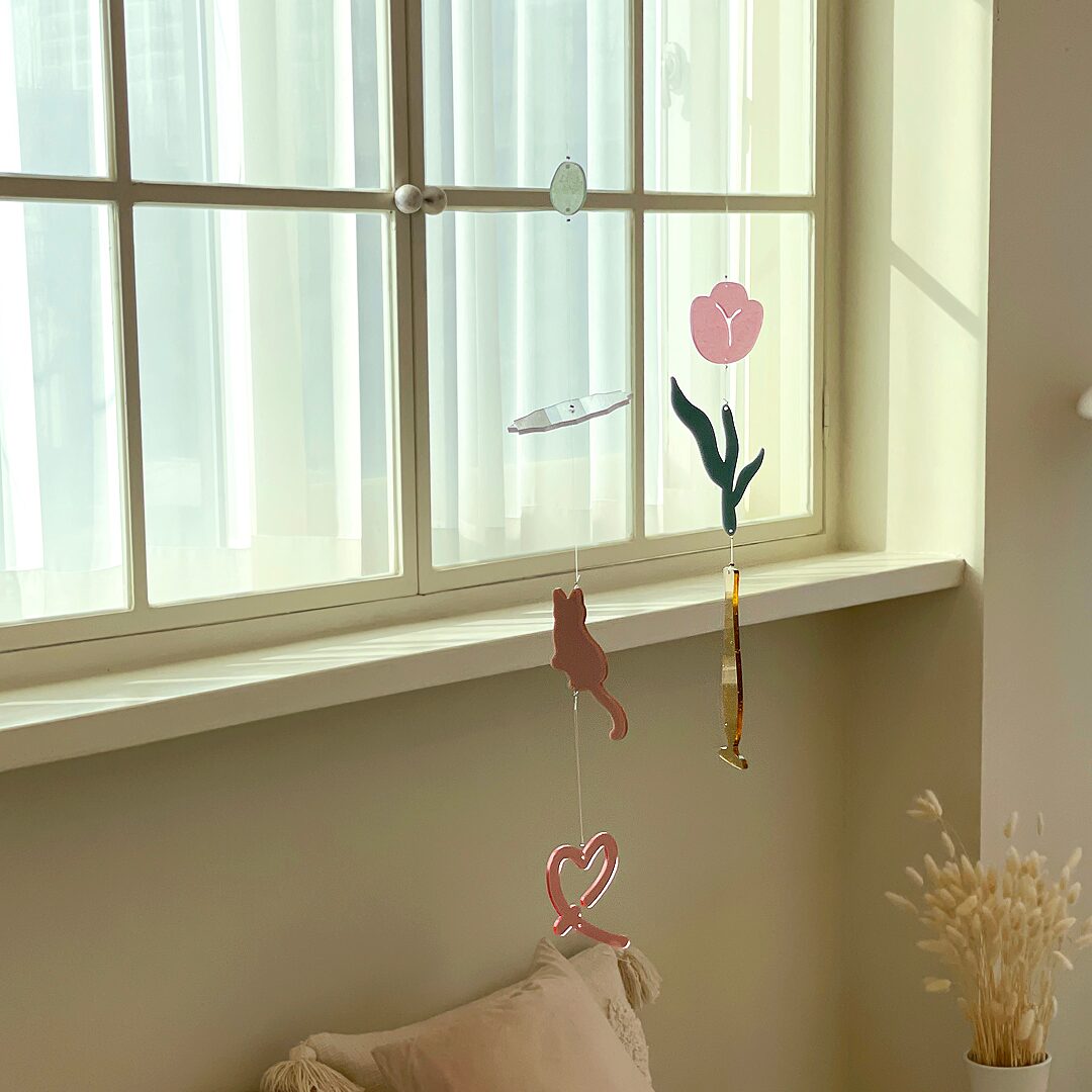 [DIY] 아크릴 모빌 썬캐쳐 키트 Ver.3 - 냥이의 하루