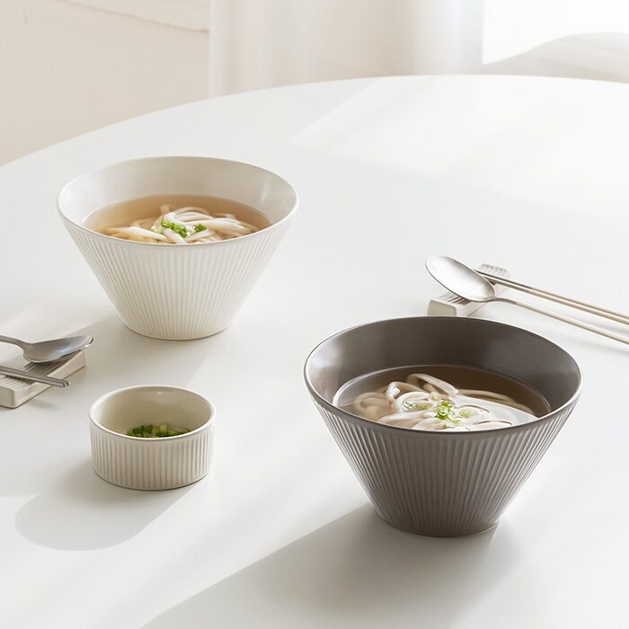국내생산 1+1 휘게 면기 세트 (2P) 3colors 도자기 라면 그릇