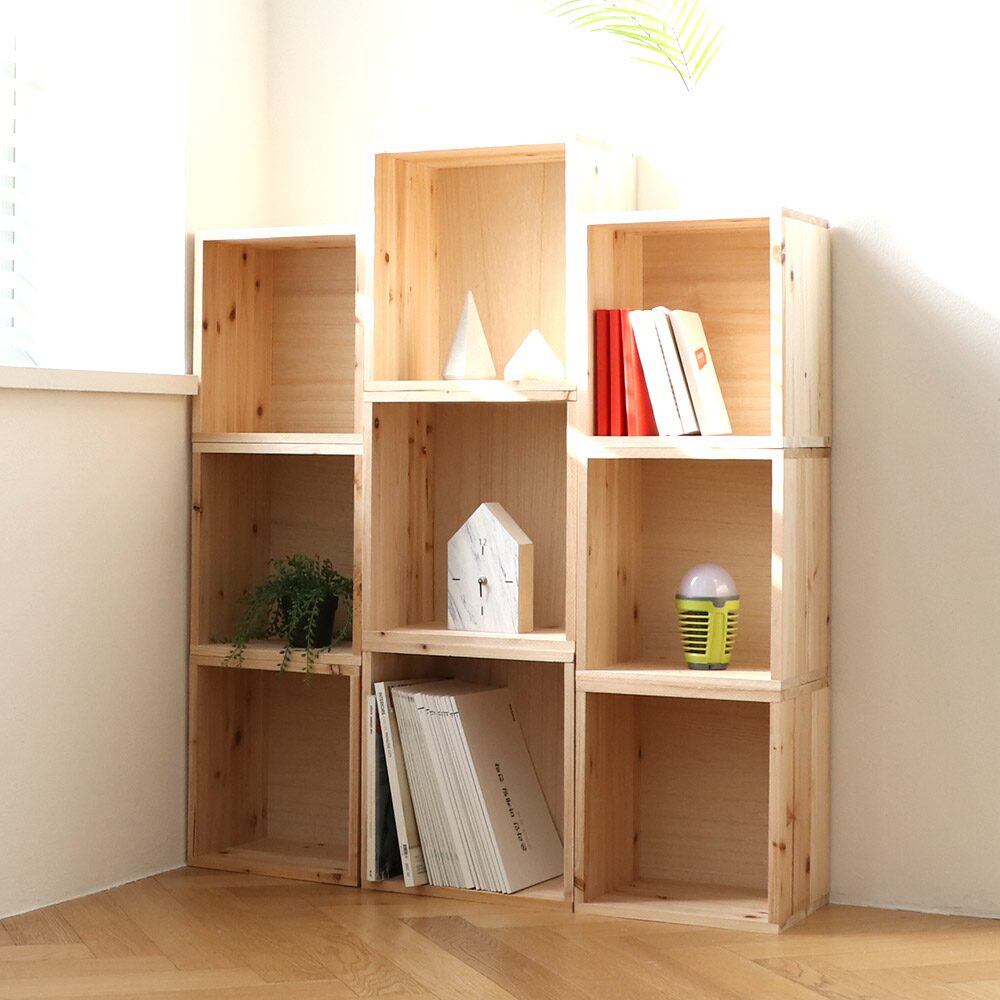 간편조립 DIY 삼나무 수납 공간박스1P_2sizes
