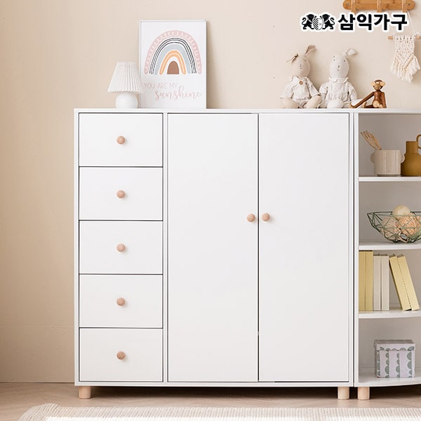 [오늘의집 단독] 코코 베이비장 1200 멀티서랍 수납장