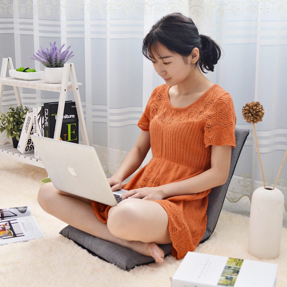 사각 1인 앉은뱅이 등받이 좌식 의자 플스의자 게이밍 독서 수유 팔걸이 휴대용