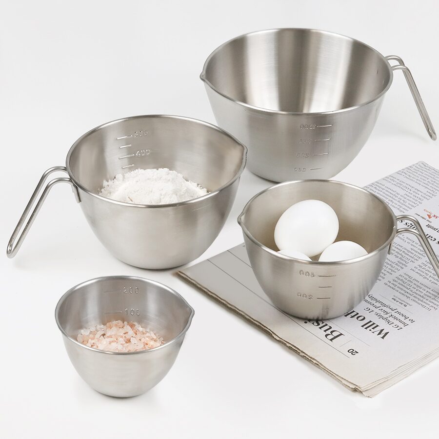 국내 제작 304 스텐 믹싱 계량컵 4종세트(250ml/500ml/750ml/1200ml)