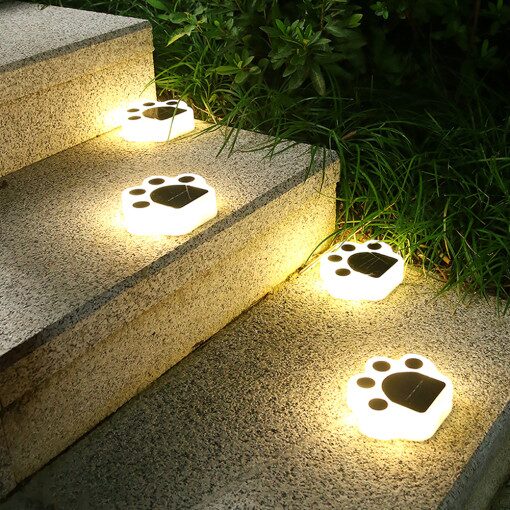 태양열 LED 정원등 태양광 발바닥 야외 경관 조명 계단등 2colors