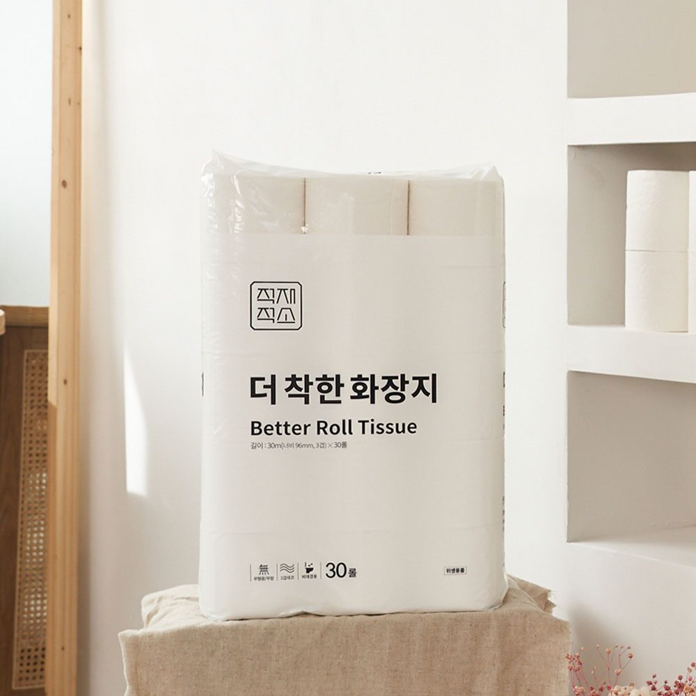 더 착한 화장지 3겹 30M 30롤 1개 두루마리 휴지