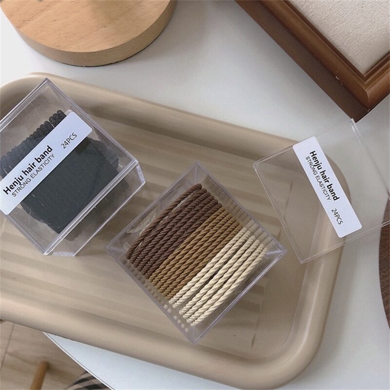 데일리 머리끈 헤어끈 머리고무줄 24P 2colors