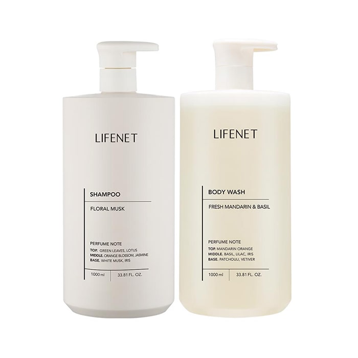 1+1 퍼퓸 샤워 세트 (샴푸 1L+바디워시 1L)